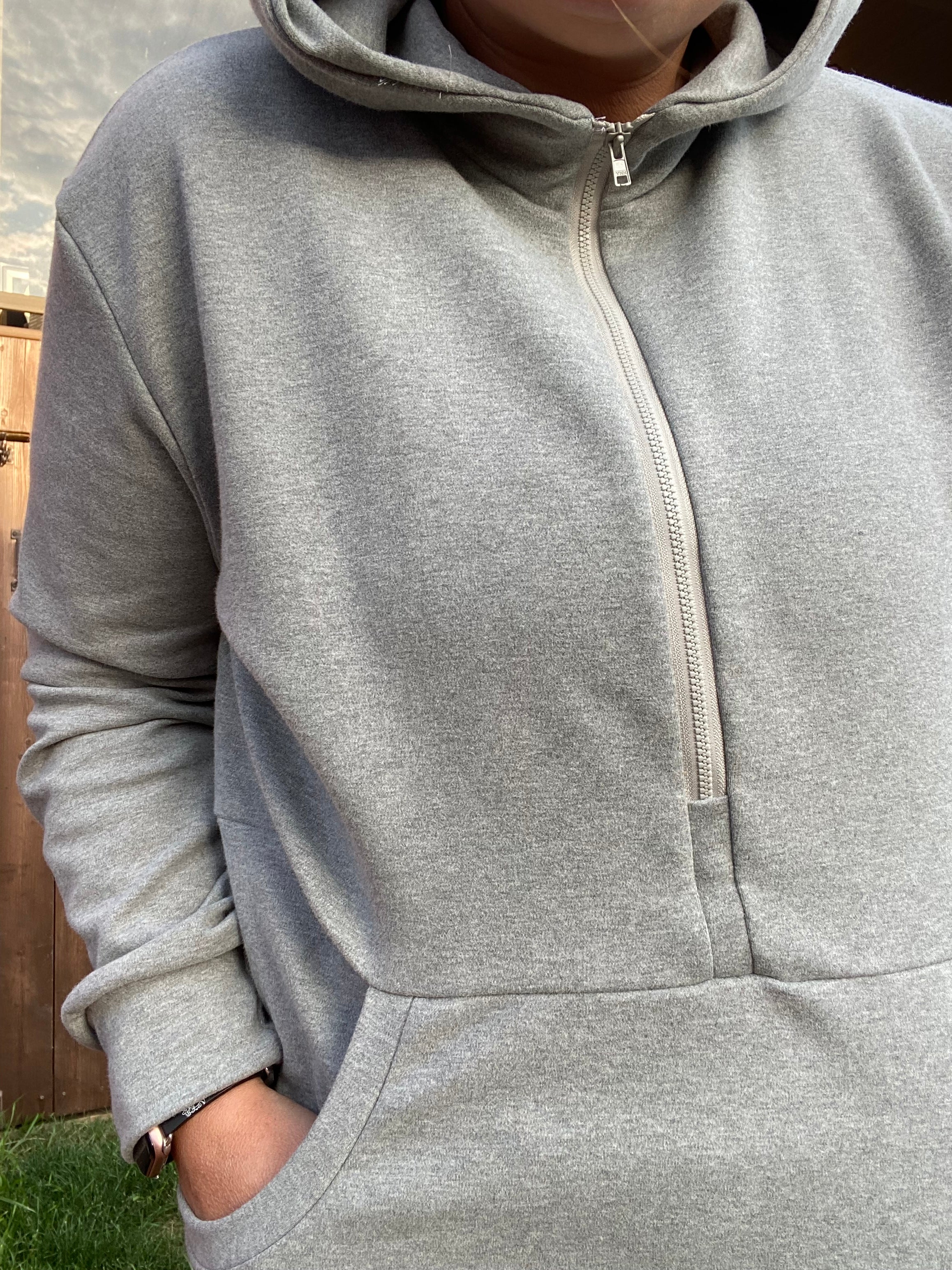 1/2 zip up sweater made in canada
