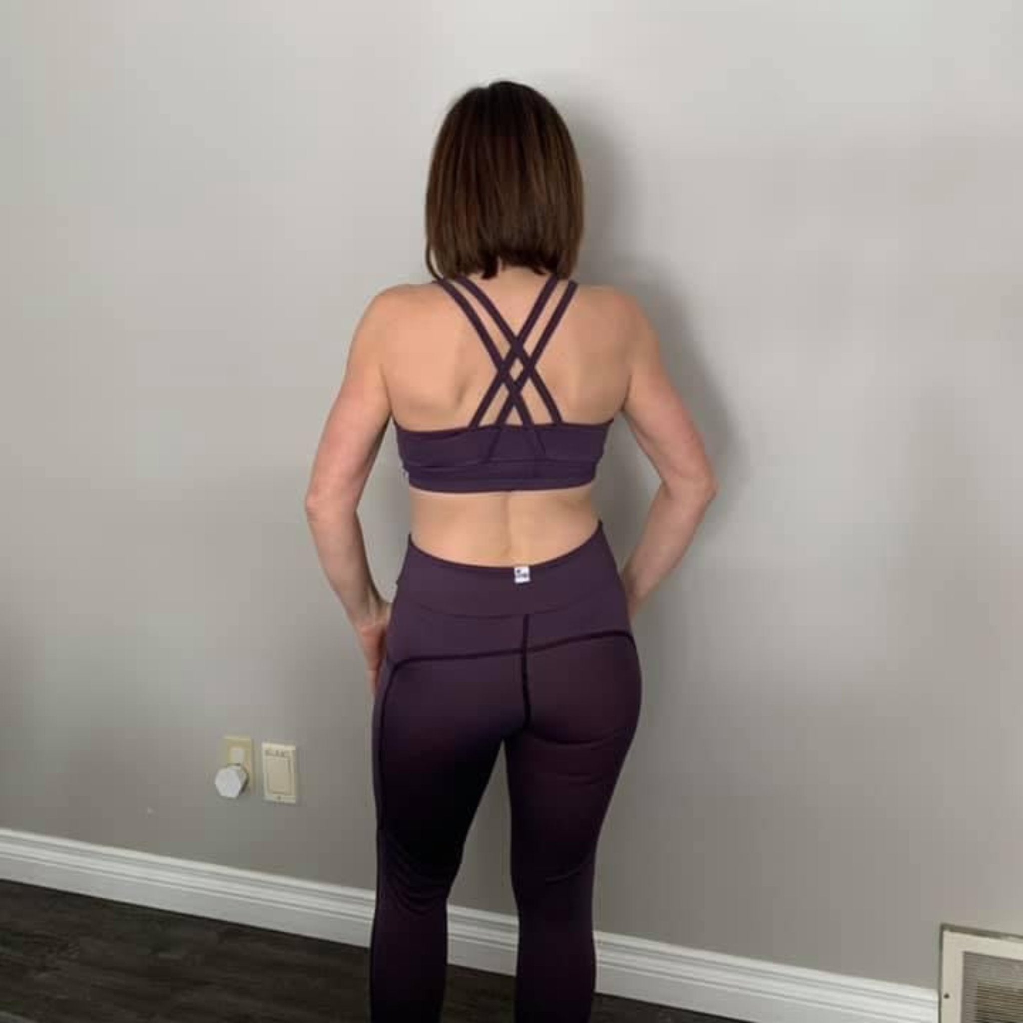 matching bra and leggings workout outfit