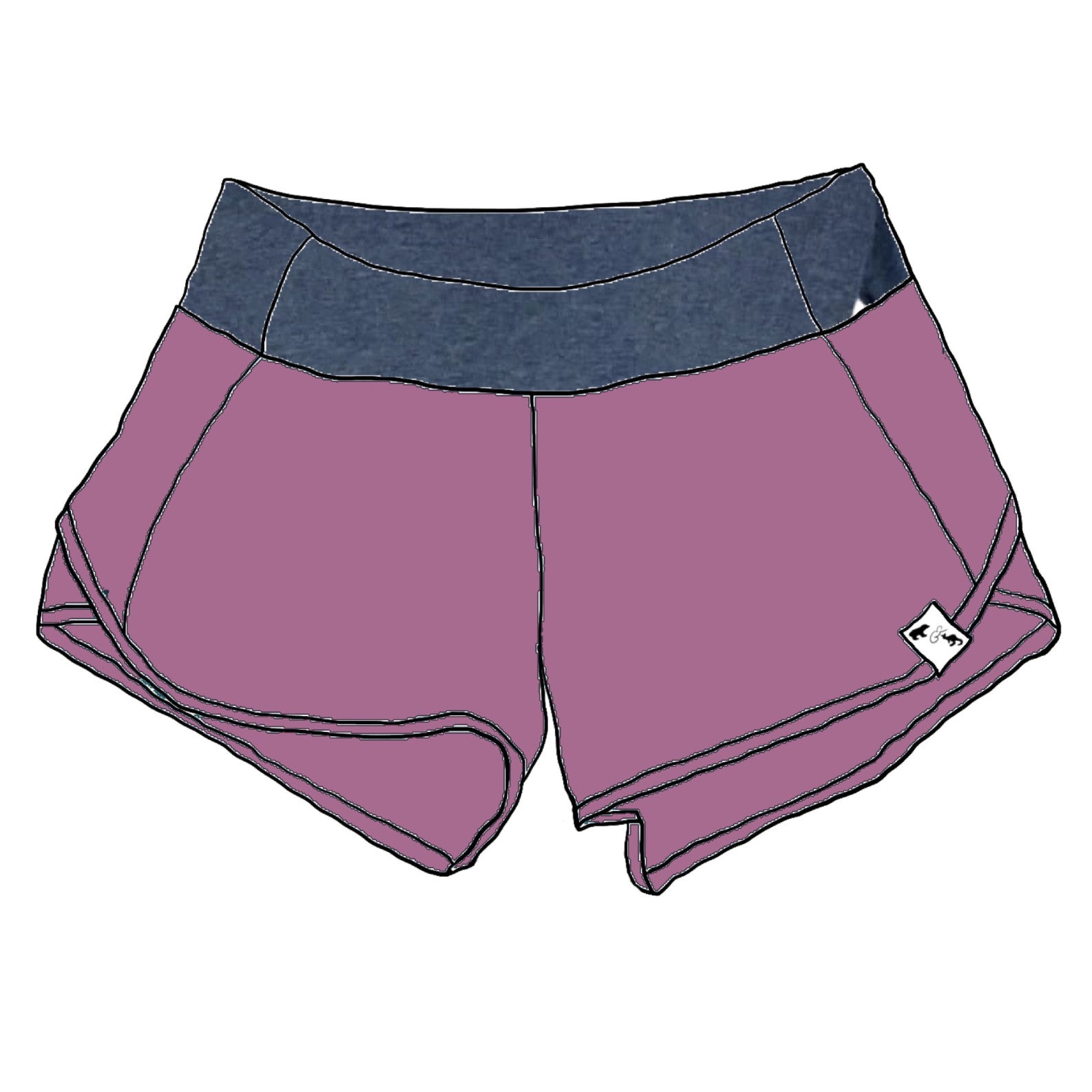 Mauve STRETCH WOVEN - Mile Shorts