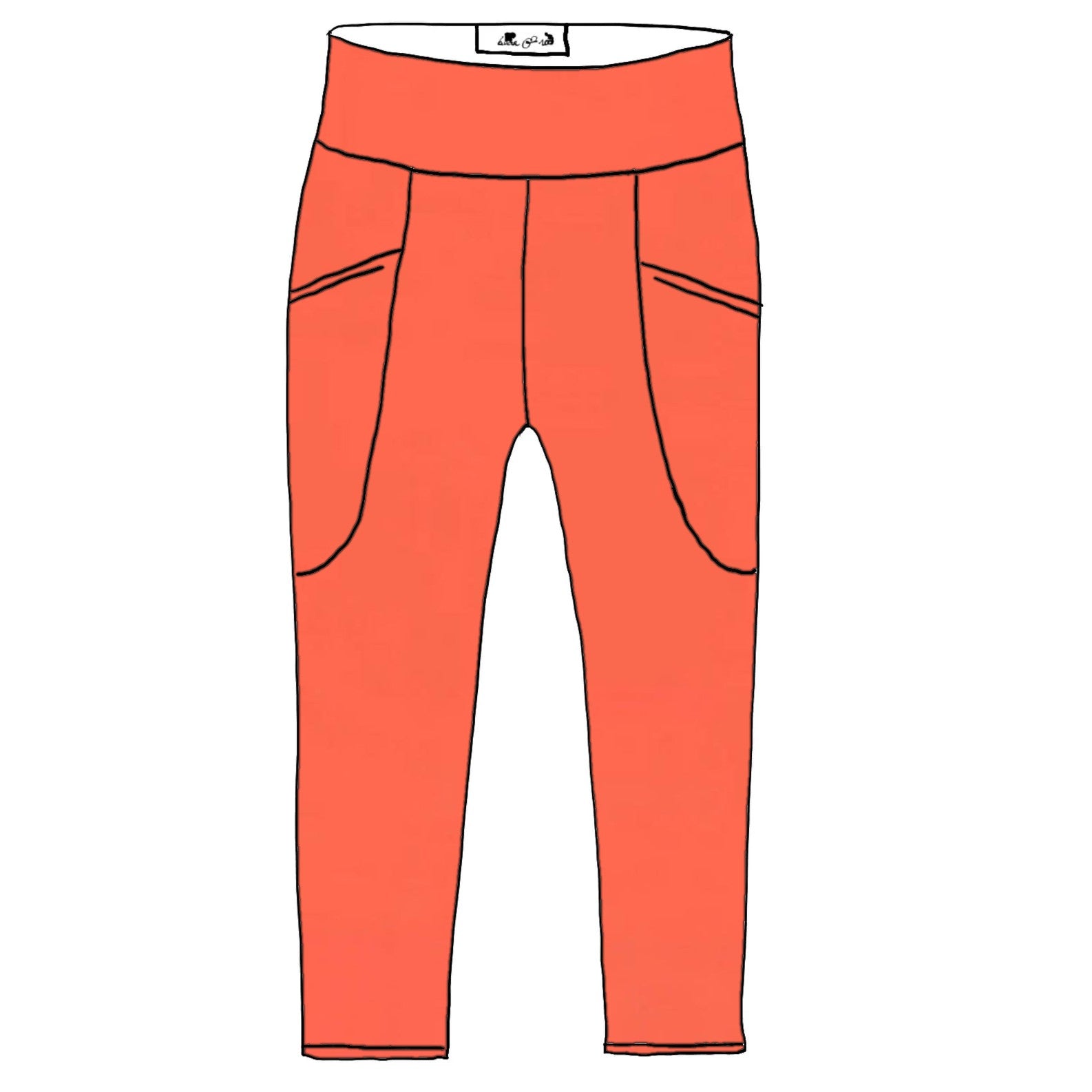 Vivid Coral YOGA - Lil Arrowhead Legging