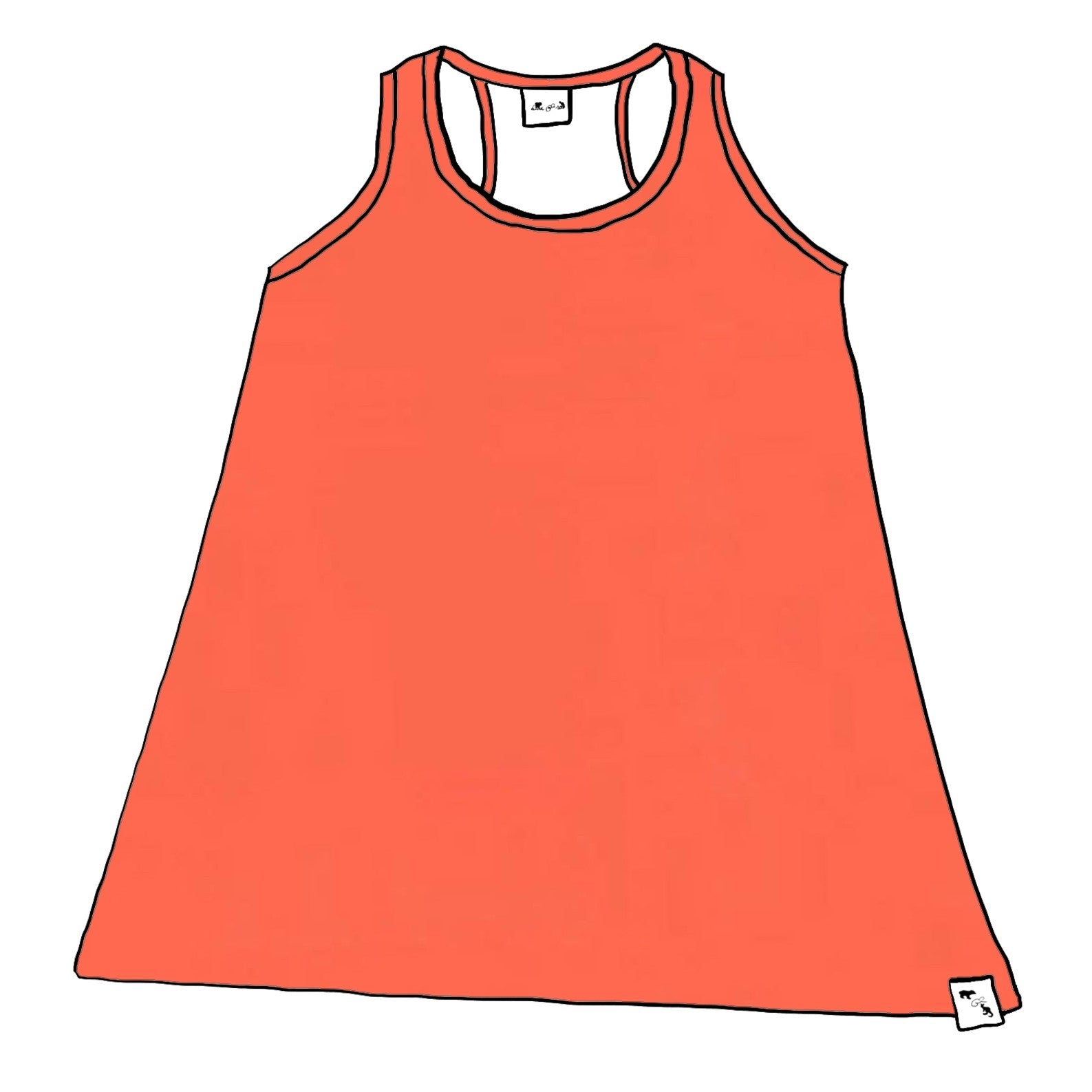Vivid Coral YOGA - Ladies' Slim Racer