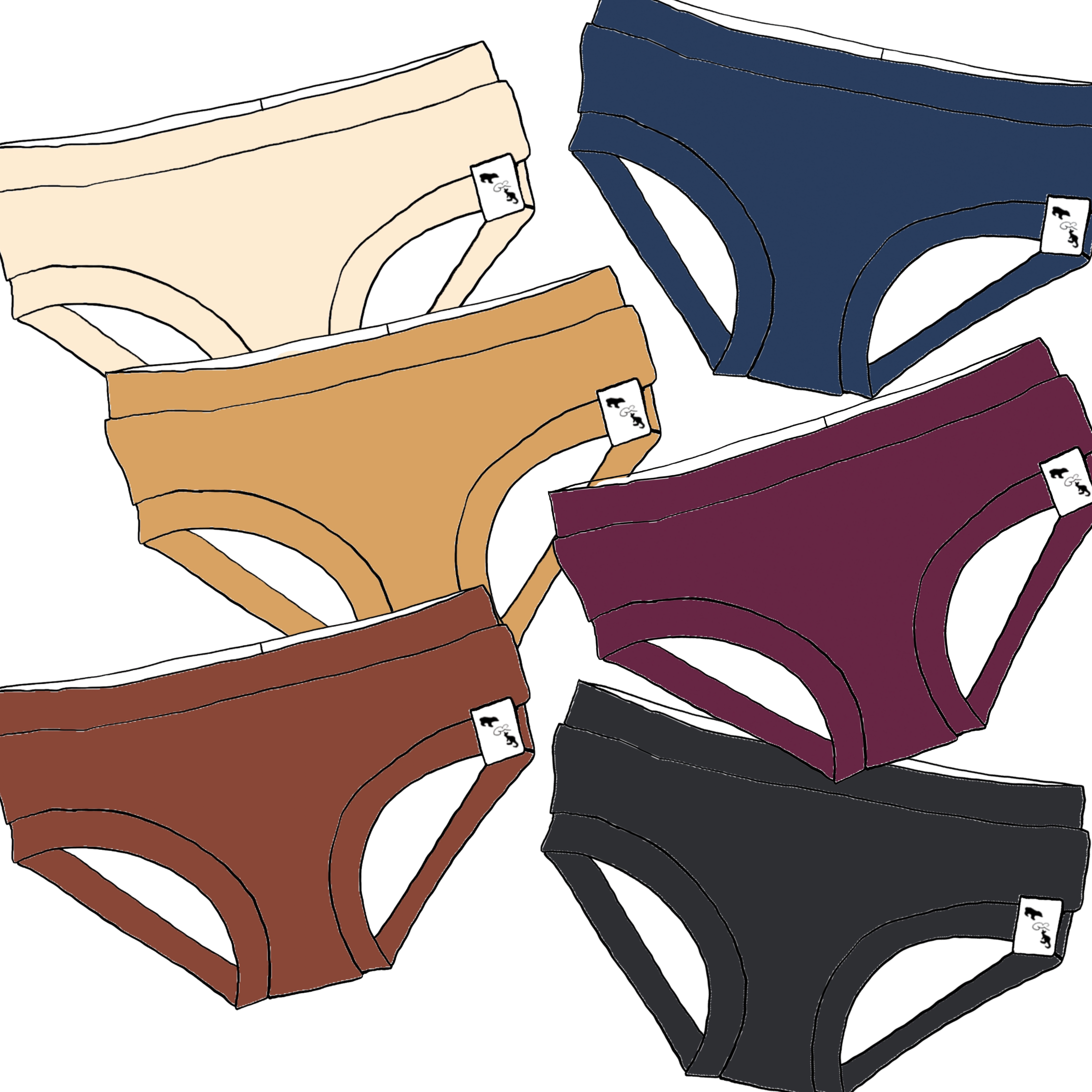 MYSTERY 6PK Bundle - Lil Bear Undies (bamboo, jersey)