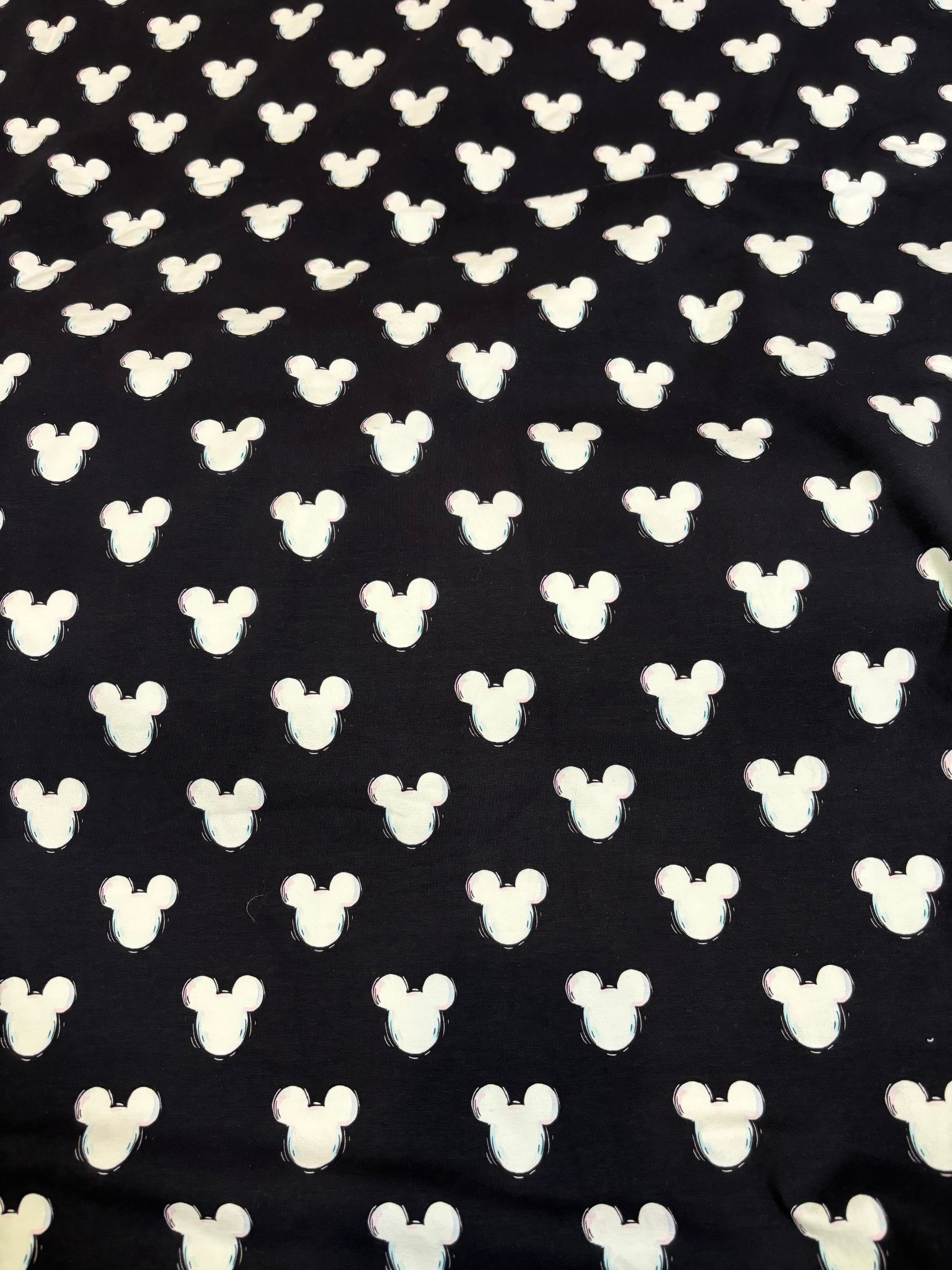 Mickey face - cotton Lycra