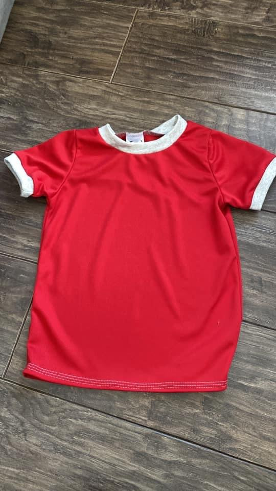 RTS - 566 8y Red Ringer Tee