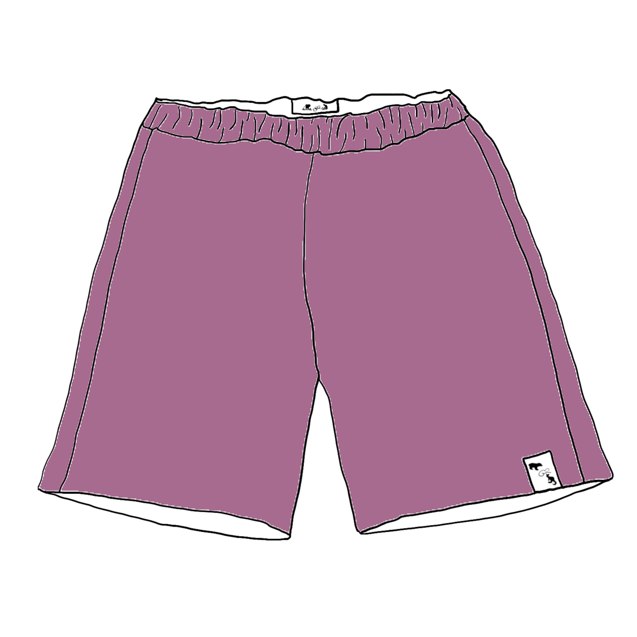 Mauve STRECH WOVEN - Boys Mile Shorts