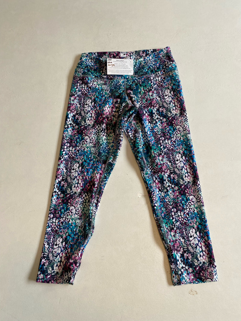 RTS #150 LARGE - Cropped TEMPO Leggings {ALTERED WAIST}