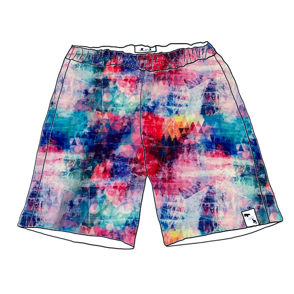 Grunge Triangles STRECH WOVEN - Boys Mile Shorts