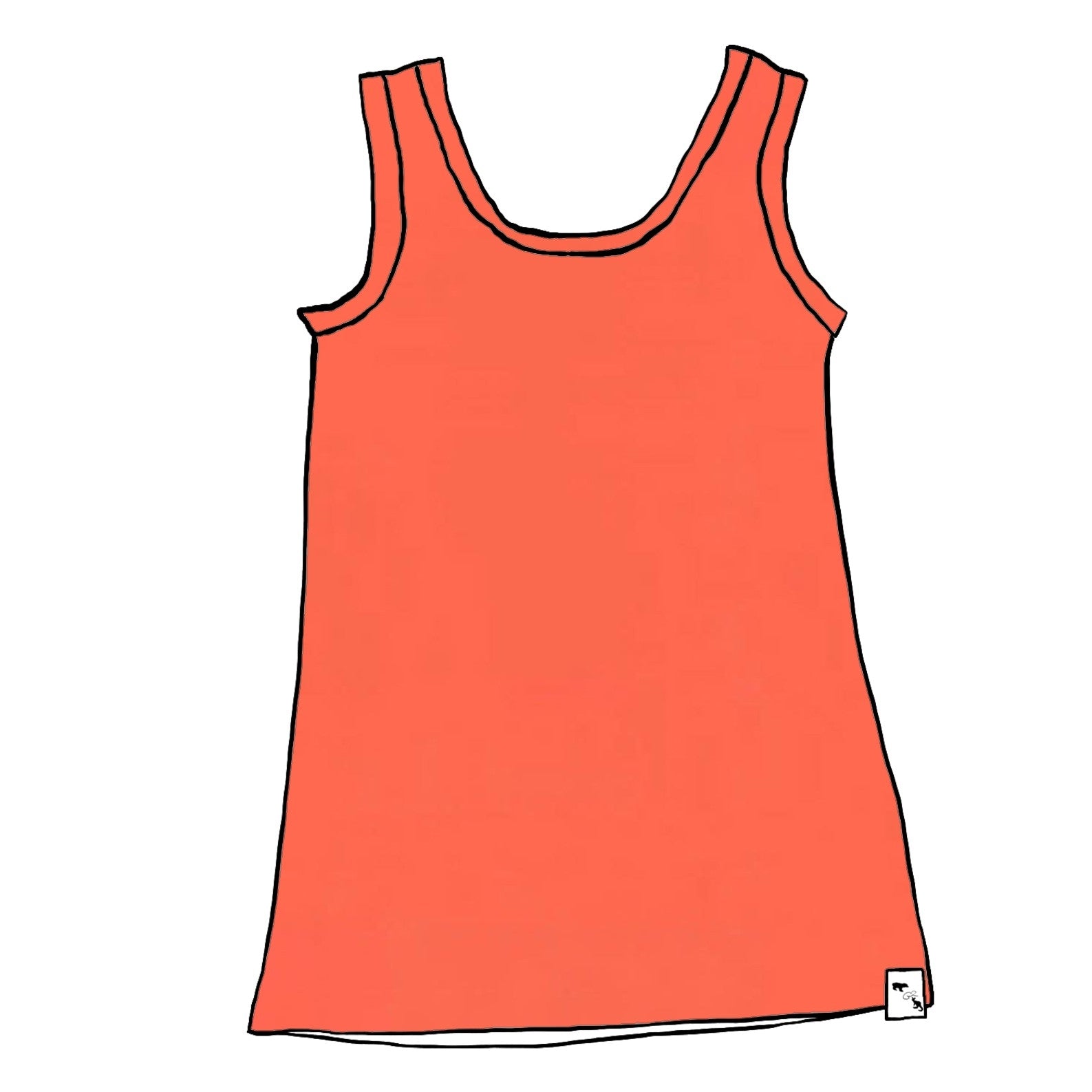 Vivid Coral YOGA - Staple Tank