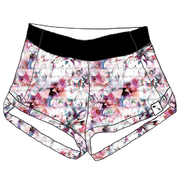 Magnolia Floral STRETCH WOVEN - Lil Girl Mile Shorts