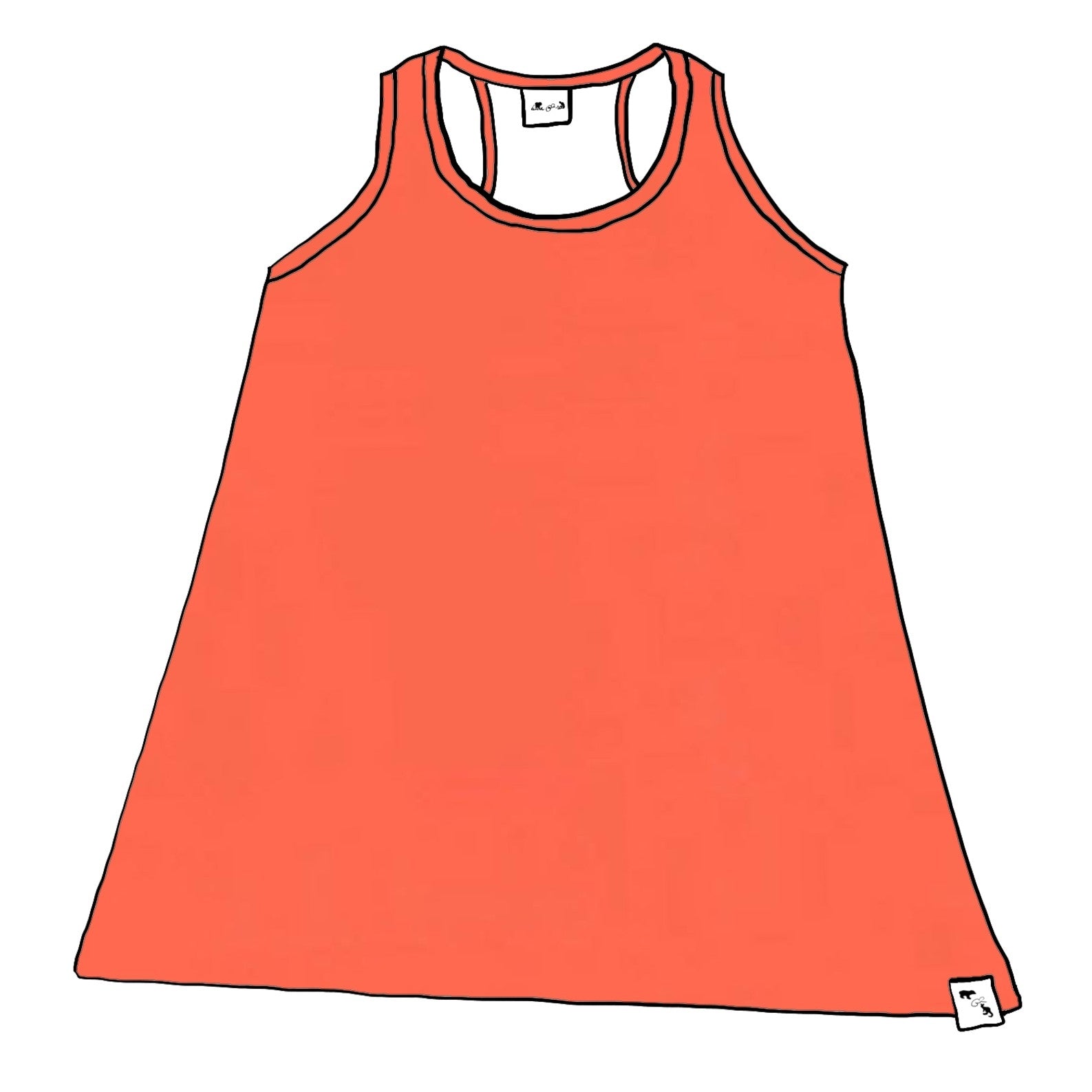 Vivid Coral YOGA - Ladies'  Slim Racer