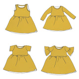 Gold SLUB - Play Dress