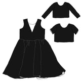 Black RIB KNIT - Swing Dress