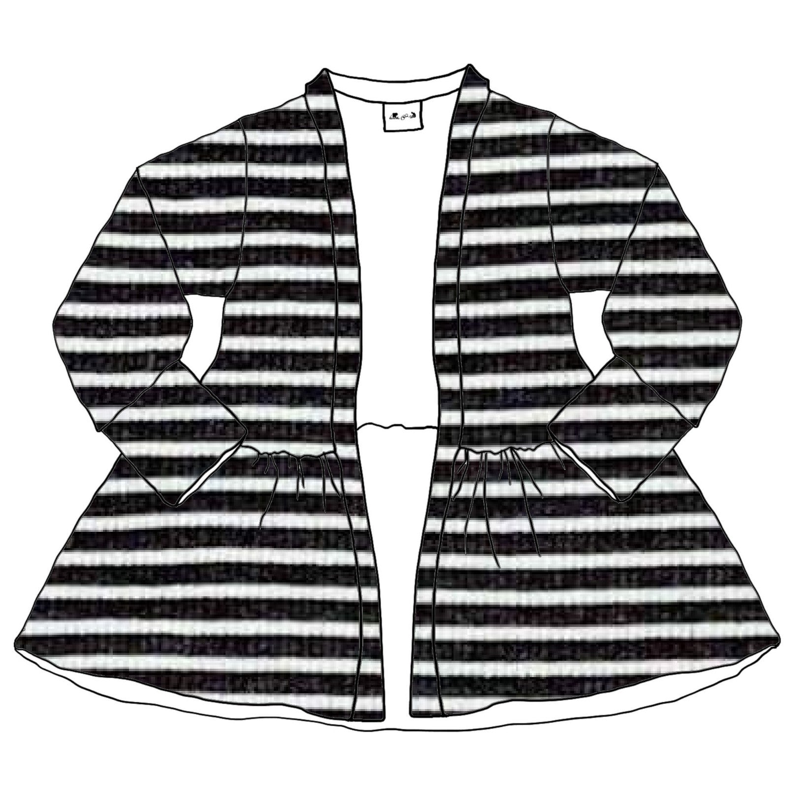 BR Basic Stripes RIB KNIT - Lil Peppa Cardigan