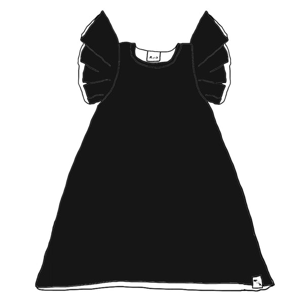 Black RIB KNIT - Belle Dress