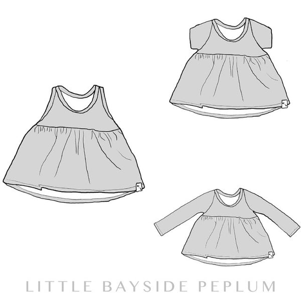 Lil Bayside Peplum {3 sleeve lengths}