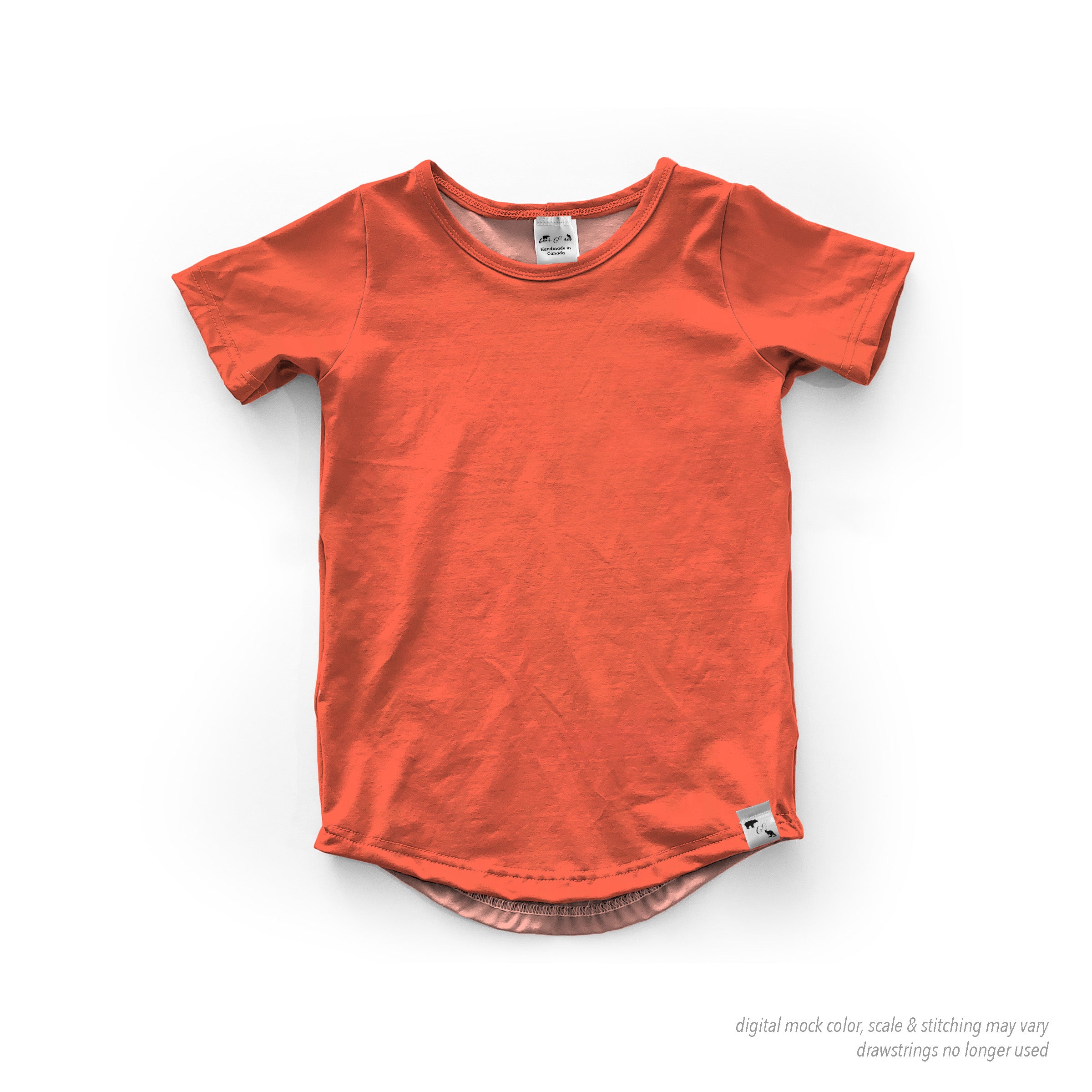 Vivid Coral YOGA - Lil Essential Tee/Tank