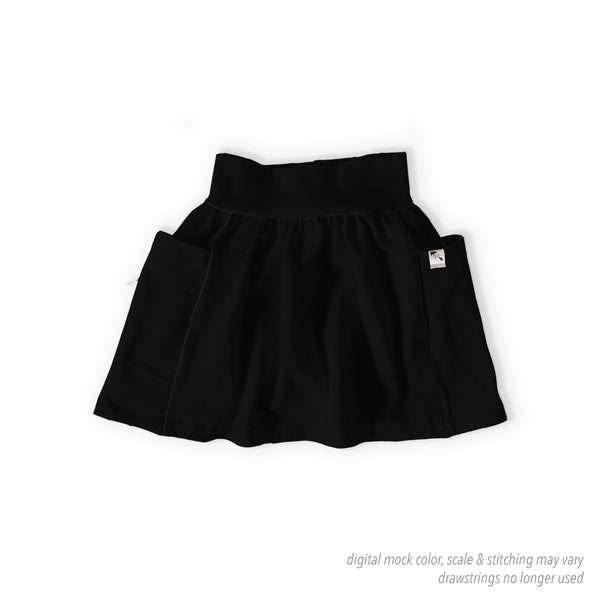 Black RIB KNIT - Polly Pocket Skirt