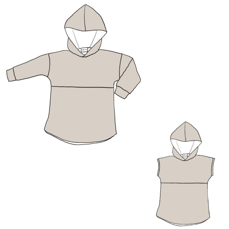 Sand MODAL JERSEY - Lil Hooded Tee